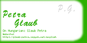 petra glaub business card